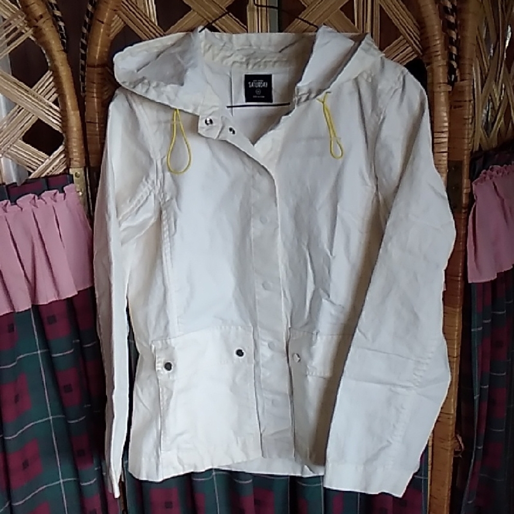 Kate Spade Cream Utility Jacket with Hood